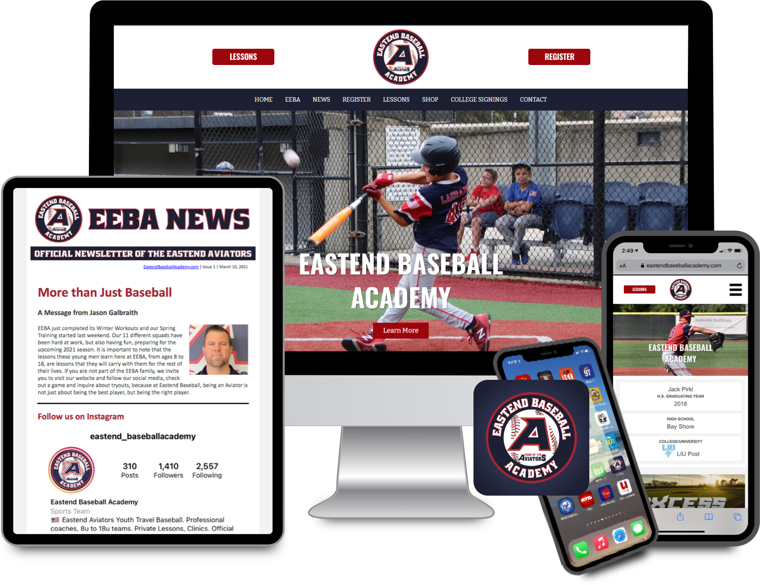 Mobile friendly Website & Email Newsletter